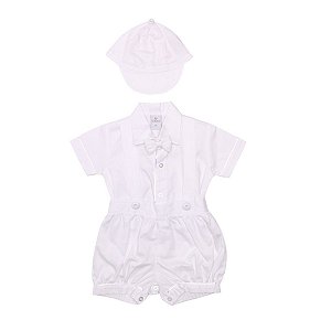 Conjunto de Bebê Batizado c/Boné da Sylvaz