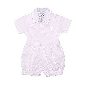 Jardineira de Bebê Masculino Batizado da Sylvaz