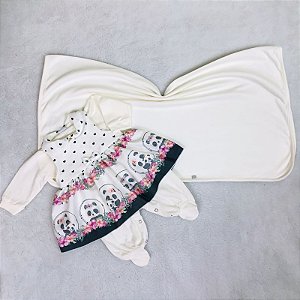Kit de Maternidade Menina c/Vestido Panda da Beth Bebê