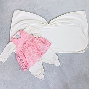 Kit de Maternidade Menina c/Vestido Rosa da Beth Bebê
