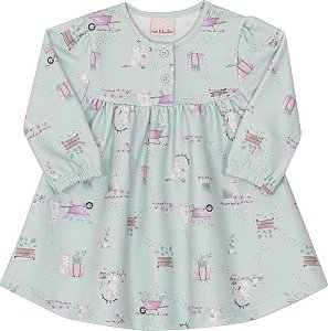 Vestido de Bebê Infantil Coelhinhos da Nini Bambini