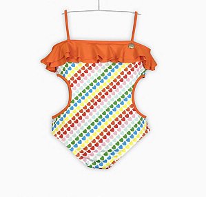 Maiô Infantil Corações Multicolorido da Pupi