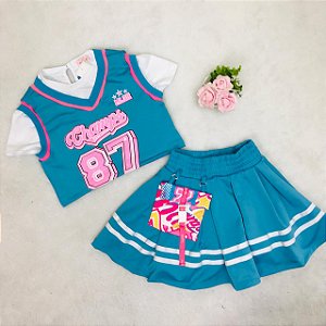 Conjunto Infantil Feminino Colegial c/Pochete da Málagah