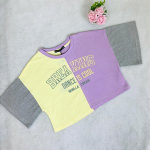 Blusa Infantil Feminina Cropped Multicolorido da Vanilla Cream