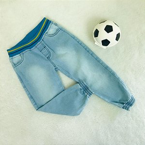 Calça Jeans de Bebê e Infantil de Menino Confortável da Have Fun
