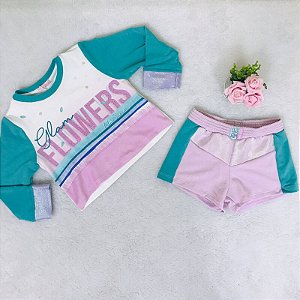 Conjunto Infantil de Frio Lilás e Tiffany da Mon Sucré