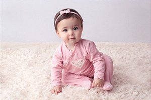 Macacão de Bebê em Plush de Menina da Piu Piu