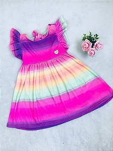 Vestido Infantil Multi Colorido Candy Collors Mon Sucré