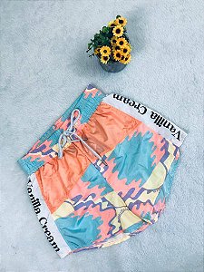Short Juvenil Tactel Estampado da Vanilla Cream