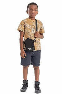 Camiseta Infantil Masculina Folhagem Duas Cores da Quimby