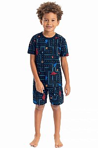 Pijama Infantil Masculino Duas Cores Dinossauro da Quimby