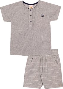 Conjunto Infantil Masculino Camisa Bata Nini Bambini