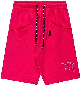 Bermuda Masculina Infantil e Juvenil Vermelha da Lamon