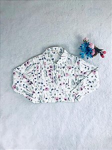 Jaqueta Infantil Feminina Floral Lilás Petit Cherie