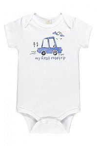 Body de Bebê Masculino Manga Curta em Suedine da Up Baby