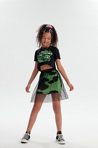 Conjunto Juvenil de Menina com Tule Vanilla Cream