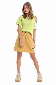 Blusa Feminina Juvenil Ombro Aberto Duas Cores da Gloss