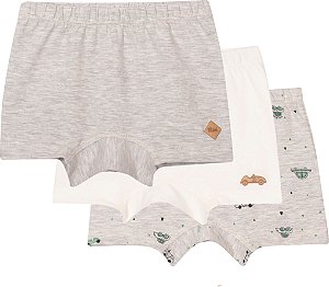 Kit de Cuecas Infantil Boxer Estampadas da Nini Bambini