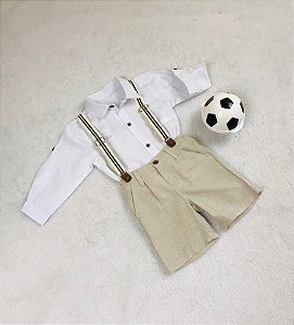 Conjunto Infantil Masculino Camisa e Bermuda da Pupi