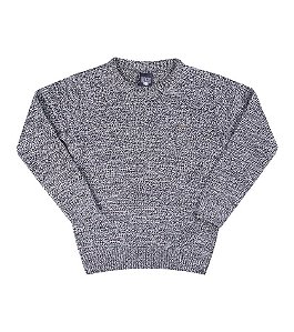 Blusa Infantil Masculina Fechada Gola Redonda Mesclada