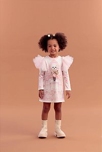 Vestido Infantil Casual de Inverno Rose Petit Cherie