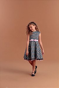 Vestido Infantil de Festa Pied de Poule da Petit Cherie