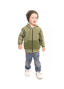 Jaqueta Infantil Masculino Aberta com Capuz Dila