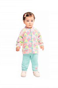 Conjunto de Bebê Feminino Moletom Aberto Soft