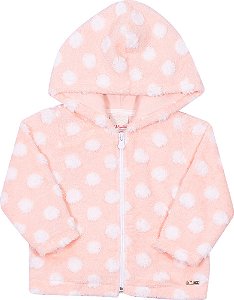Casaco de Bebê Feminino de Pele com Capuz