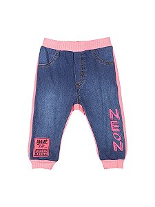 Calça Jeans de Bebê com Moletom Confortável da Anime