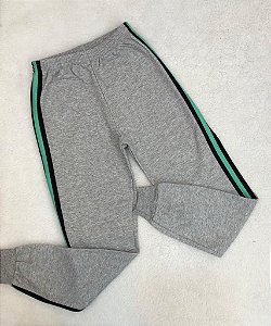 Calça Juvenil de Moletom com Listras nas Laterais