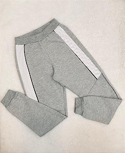 Calça de Moletom Juvenil Jogger Cinza com Punho