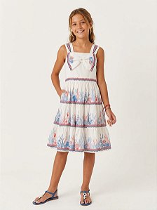Vestido Infantil de Festa Alça Larga Marinheiro Petit Cherie