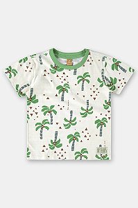 Camiseta Infantil Malha com Linho Coqueiro da Up Baby