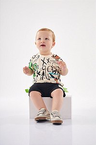 Conjunto de Bebê Masculino de Verão Dinossauro da Up Baby