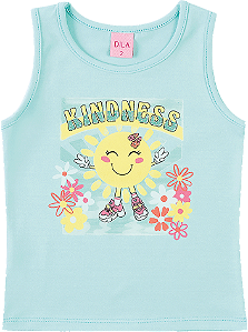 Blusa Infantil Feminina de Verão Modelo Regata em Cotton