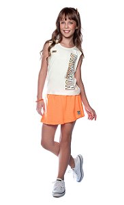 Shorts Saia Infantil Feminino Moletinho Have Fun