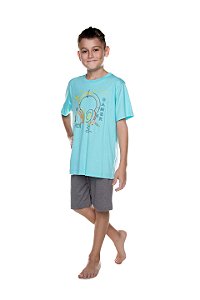 Pijama Infantil Masculino de Verão Shorts Have Fun