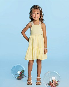 Vestido Infantil Fresquinho Amarelo da Gabriela Aquarela