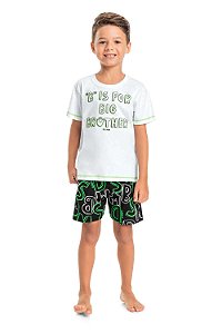 Pijama Infantil Masculino de Verão Shorts Quimby