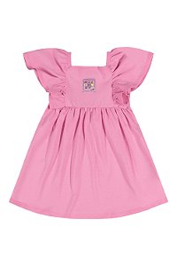Vestido de Bebê Dia a Dia Rosa de Malha da Quimby