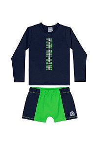 Conjunto Infantil Masculino de Praia com Proteção UV da Quimby
