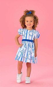 Vestido Infantil Casual e Festa Azul Royal da Mon Sucré