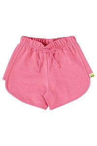 Short Juvenil Moletom de Verão Pink Neon da Gloss