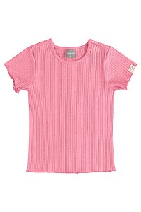 Blusa Infantil Feminina Malha Canelada 2 Cor Quimby