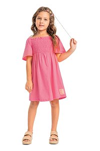 Vestido Infantil Casual Estampado Lastex Quimby