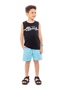Conjunto Infantil Masculino Regata com Bermuda Fresquinha