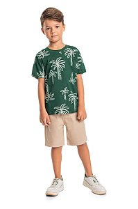 Conjunto Infantil Masculino Verde arrumadinho da Quimby