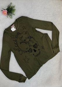Blusa Infantil Feminina Manga Longa Colcci Kids