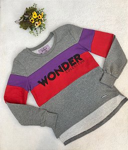 Blusa Infantil Moletom Fechado com Stretch da Colcci